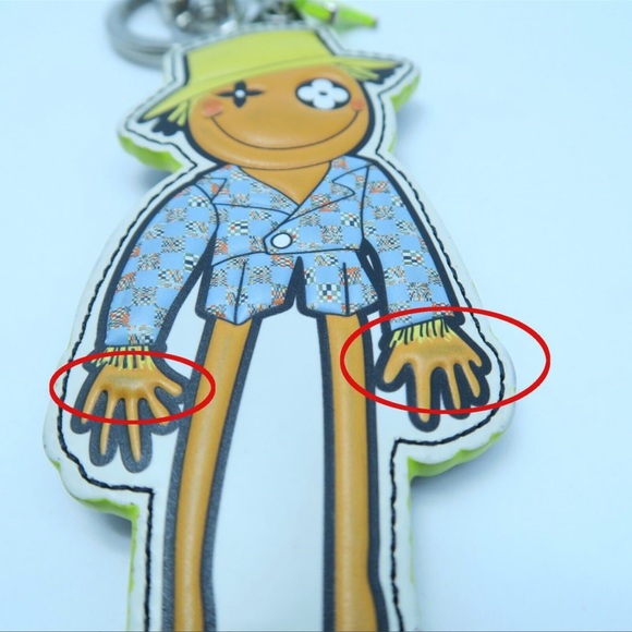 LOUIS VUITTON SHW Bag Charm Keychain Accessories MP2922 Yellow Brown Scarecrow - Picture 10 of 16